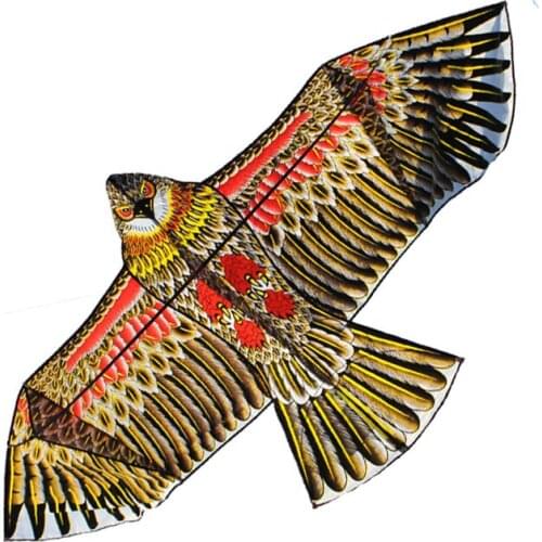 Outdoor Sports High Quality 2.4m Power Golden Eagle Kite With Handle and Line Good Flying 100% Original Factory