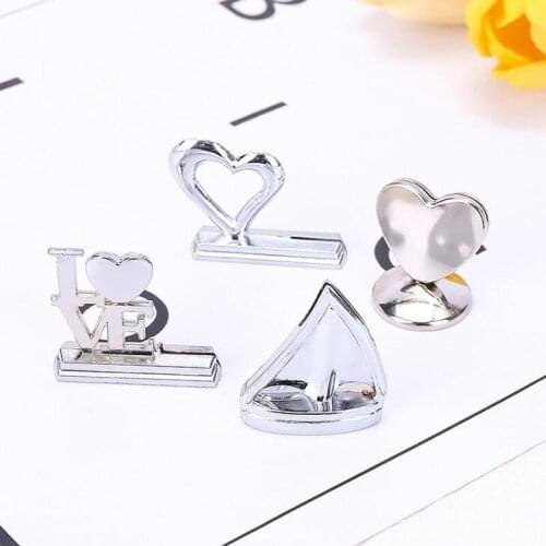 20pcs/lot Seat Clip LOVE Heart Sailboat Alloy Sit Clips Party Favors For Wedding Decorations