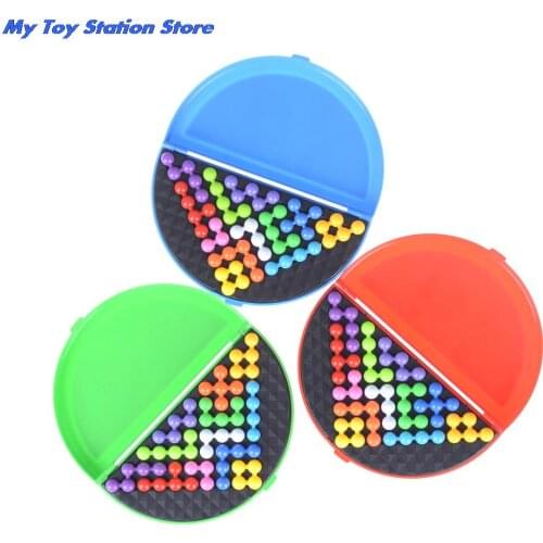 1set Classic puzzle pyramid plate IQ pearl logical mind game Brain Teaser educational toys For children pyramid beads puzzle