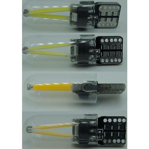 2pcs 24v 12v External lights T10 w5w led auto 194 silicone COB Side Wedge Bulb DRL Interior Parking Tail Lamp