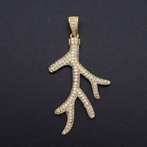 49x25mm 100% CZ Zircon DIY Jewelry Coral Sea Charm Pendant Wholesale Jewellwery Finding Supplies Jewellery Accessories