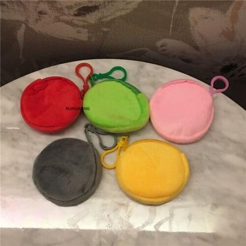 50pcs/lot , sweet Coin Bags , mix colors Plush Gift Coin BAG Wallet Pouch Case