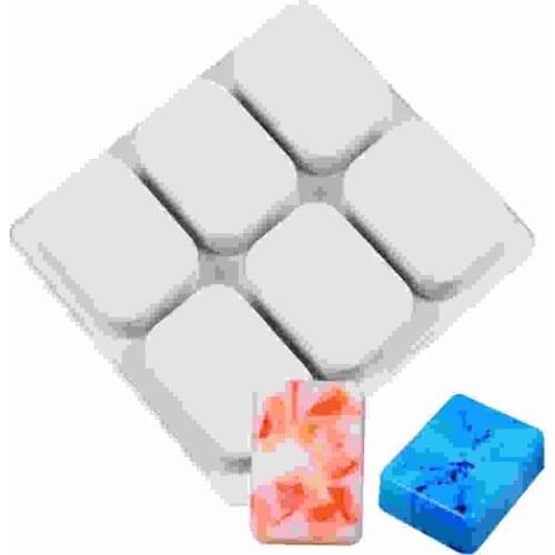 6 Cavity Oval Silicone Soap Mold For Making Soaps 3d Plain Soap Mold Rectangle Diy Handmade Soap Form Making Tray Mould Tools
