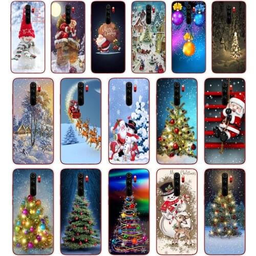 97SD Snowman Colorful Merry Christmas Soft Silicone Tpu Cover phone Case for xiaomi redmi 7 8 9 8A 9A Note 7 8 9 Pro 8T 9S Case