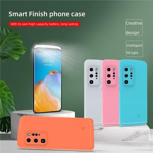 Front LED Fill Light Phone Case For Huawei P30 Pro P40 Pro Case Shockproof Selfie Beaty Cover Coque For Huawei P30 P40 Pro Funda