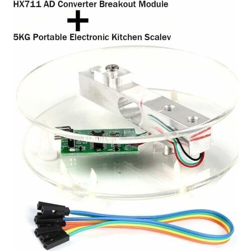 Digital Load Cell Weight Sensor HX711 AD Converter Breakout Module 5KG 10KG Portable Electronic Kitchen Scale for Arduino Scale