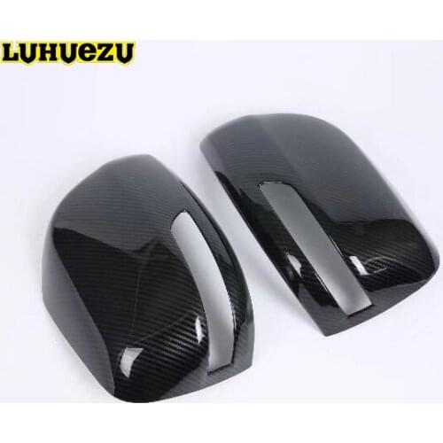 Chrome or Carbon Fiber Color Rear View Side Mirror Cover For Toyota Land Cruiser Prado 2018 FJ150 Accessories