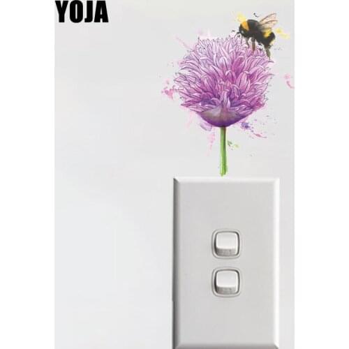 YOJA Flower With Bees Kids Room Decor Wall Sticker PVC Colored Switch Decal 12ss0079