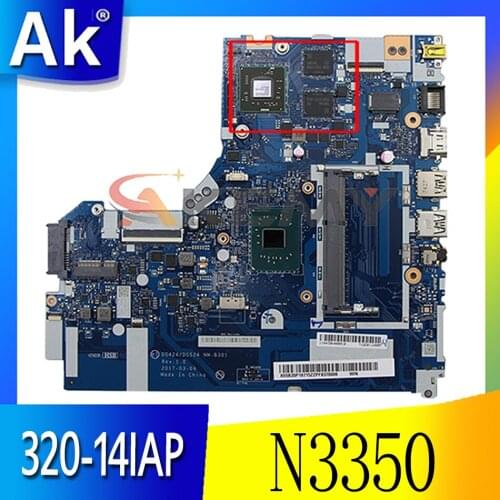 For Lenovo 320-14IAP notebook motherboard DG424/DG524 NM-B303 N3350 CPU R5 M530 GPU DDR3L tested 100% working