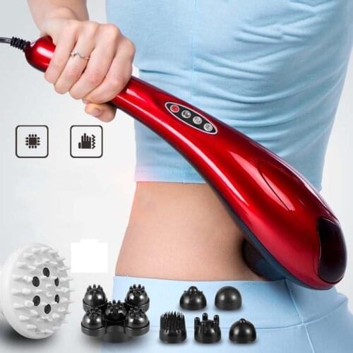 Electric Dolphin Massager Back Massage Hammer Vibration Infrared Stick Roller Cervical Body Massage 220V