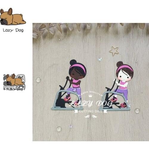 Elliptical Trainer Girl Sport Metal Cutting Dies Scrapbooking Stencil DIY Craft Embossing Die Cuts Card Making New Dies For 2020