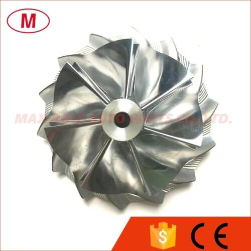K04 49.62/61.98mm 7+7 blades Forward High Performance Turbo Billet compressor wheel/Aluminum 2618/Milling wheel for Turbocharger