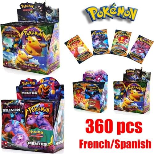 NEW 360Pcs French and Spanish Pokemon Cards Battle Styles TCG Series Booster Box 36 Bags Collection Trading Card Game Toys Gift