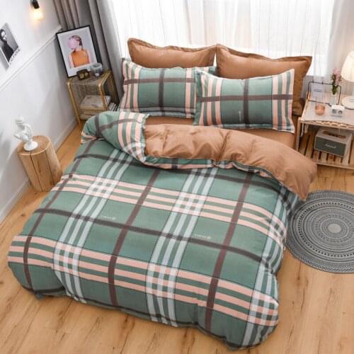 Soft Bedding Set Solstice Home Textile Polyester Fiber King Sanding Bedlinen Duvet Cover Bed Sheet Pillowcase Adult Bedclothes