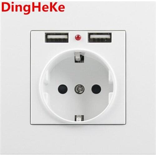 Best Dual USB Port 2.1A Wall Charger Adapter EU Plug Socket Power Outlet Panel