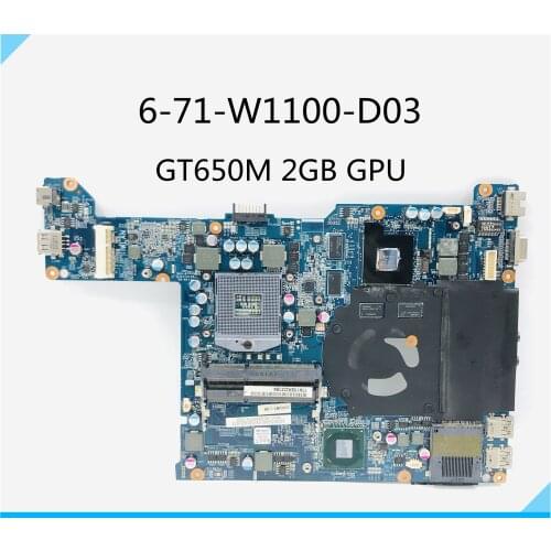 6-71-W1100-D03 FOR Raytheon FOR CLEVO W110ER Laptop Motherboard NKW110ER0002 motherboard GT650M GPU DDR3 100% test OK