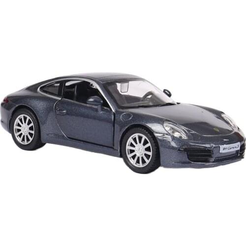 1/36 Porsche 911 Carrera Metal Vehicle Diecast Pull Back Cars Model Toys for Boy Collection Xmas Gift Office Home Decoration