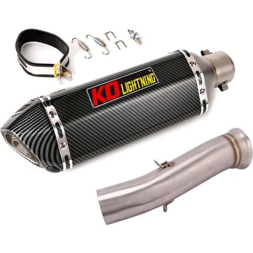 Motorcycle Exhaust System Mid Link Pipe Connecting Tube Exhaust Tips 51mm Muffler DB Killer For KTM Duke 790 Slip On