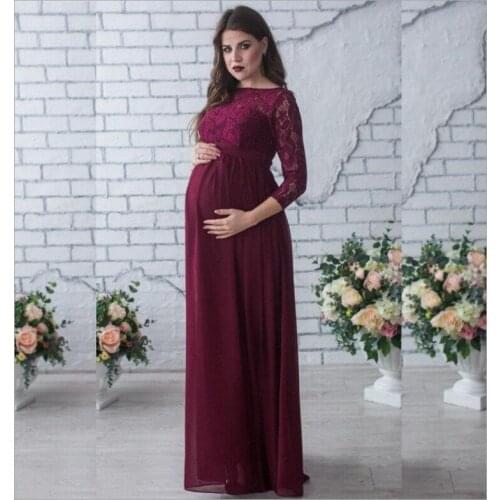 Fashion trend explosions long-sleeved lace fight according to pregnant women sexy loose tail dress long skirt hipster pregnant d