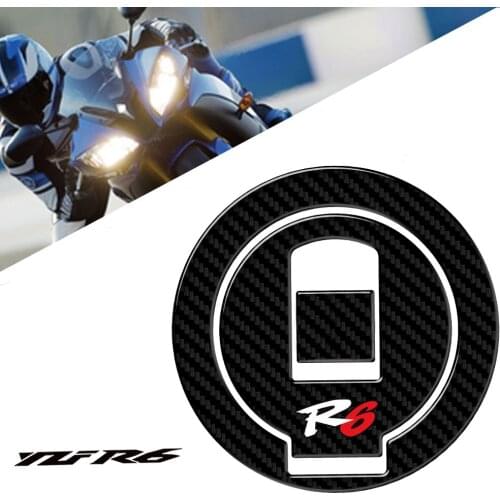 R6 sticker Tank Cap Cover Pad 98-99 Motorcycle Fuel Gas Cap Protector Decals Case for Yamaha YZF-R6 R6 1998 1999 3D Carbon