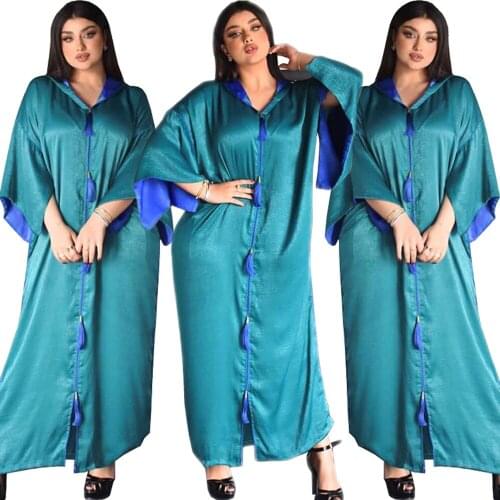 Ramadan Middle East Muslim Women Hooded Long Dress Islamic Clothing Dubai Kaftan Arabic Abaya Turkey Caftan Moroccan Maxi Robe