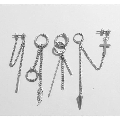 4pcs/set KPOP DNA Korean QUMORAIN Bangtan Boys Album V Stud Earrings Fashion Jewelry Accessories For Mens And Womens Earring