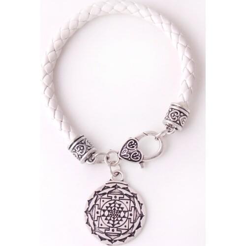 Sri Yantra Great Wealth Hindu Goddess Pendant Tantric Yoga Hindi Jewelry Bulk Male Carter Bracelet Men