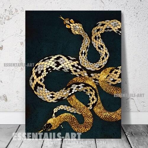 Nordic Abstract Golden Waterfall Canvas Wall Art Painting Poster Bedroom studio print Living kid Room Home Decoration Prints