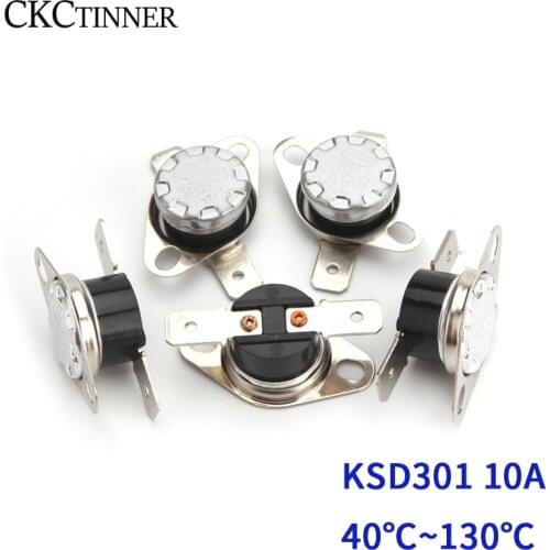 1pcs 16A 250V 40-130 degree KSD302 Normally closed Temperature Switch Thermostat 40 45 50 55 60 65 70 75 80 85 90 95 100