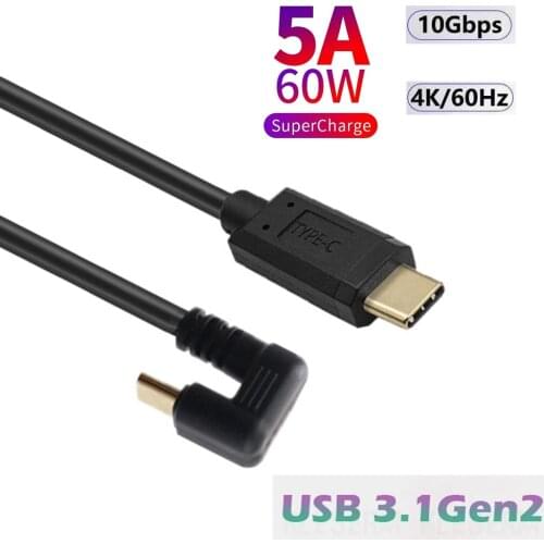 USB C Cable U Shape 5A 60W Type C Fast Charging Compatible with Samsung Galaxy MacBook Pro More USB-C Devices 4k @60Hz 10Gbps