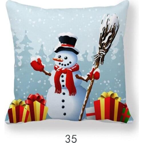 High Standard Christmas Elements Soft Pillowcase Cover Chair Seat Bedding Pillow Cover Square Pillow Cases Bed Linings