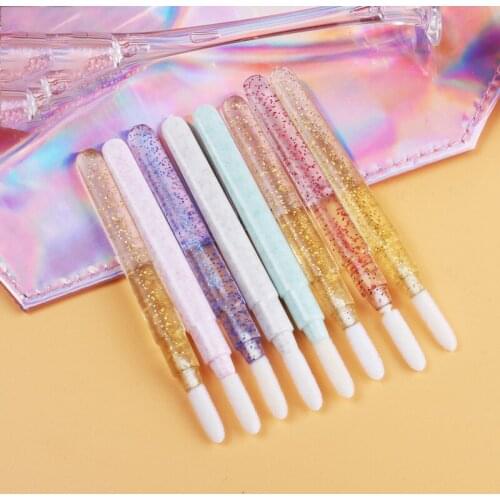 20pcs Disposable Lip Brush Eyelash Brushes Crystal Lashes Micro Brushes Eyelash Extension Applicator Cleaner Beauty Makeup Tools
