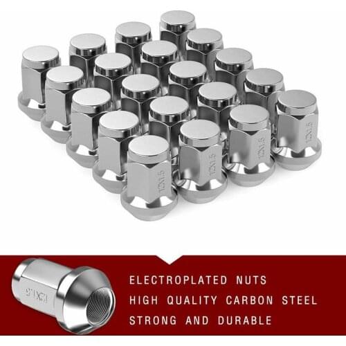 20pcs 12x1.5 Solid Car Wheel Nut Caps Auto Hub Screw Cover Bolt Rims Compatible for Ford