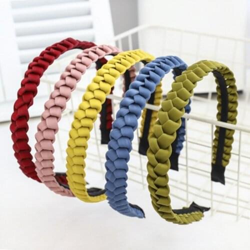 2020 Vintage Braided Fold Bezel Hair Band Women Headband Girls Hair Accessories Hoop Hair Clips Hairband opaska do wlosow