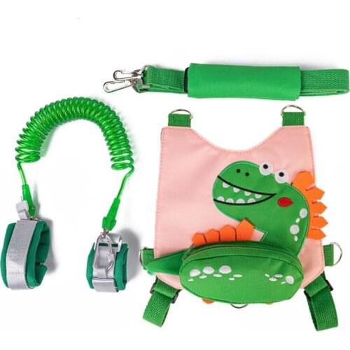 97BE Multifunctional 3 Pcs Baby Reins Walking Harness 4-in-1 Kid Leashes Backpack w/ Anti Lost Wrist Link Safety Strap Belt