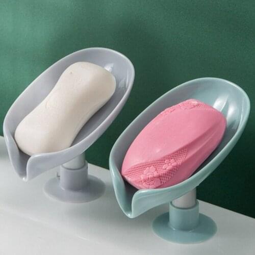 4 Pcs Self-Draining Soap Holder Leaf-Shaped Soap Bar Draining Soap Saving Soap Dish Suitable For Shower Bathroom Kitchen