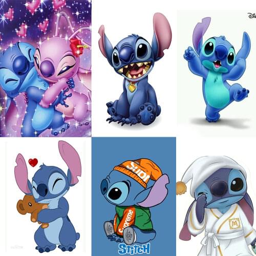 5D DIY Disney "Lilo & Stitch" Diamond Painting Brand Home Decoration Painting Brand New Rhinestone Cross Stitch Mosaic Gift