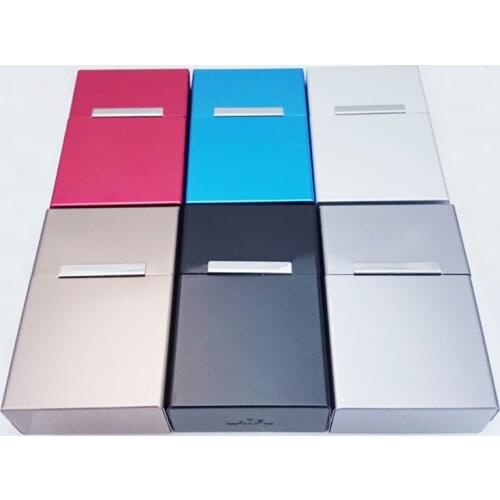 1Pcs Smoking Cigarettes Aluminum Cigarette Case Cigar Tobacco Holder Pocket Box Storage Container Gift Box Hot Sale