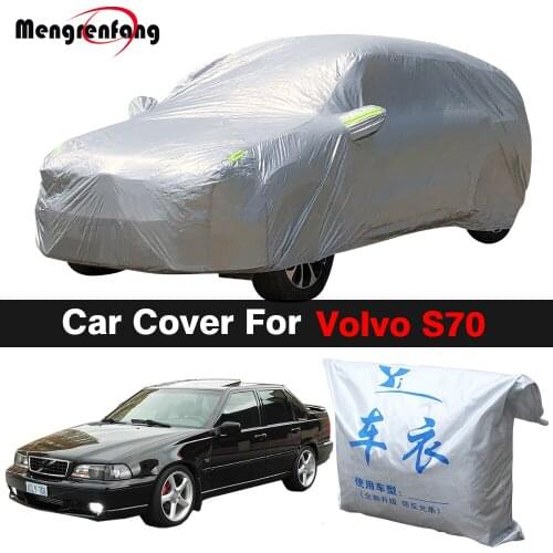 Car Cover Outdoor Sun Shade Anti-UV Rain Snow Resistant Auto Cover Dustproof For Volvo S70
