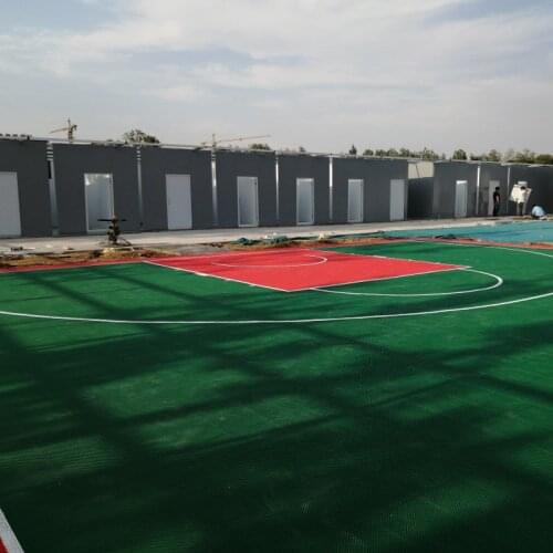 Cushion Basketball Tiles Shock Outdoor Athletic Surface Modular Sports Flooring For Schools And Universities