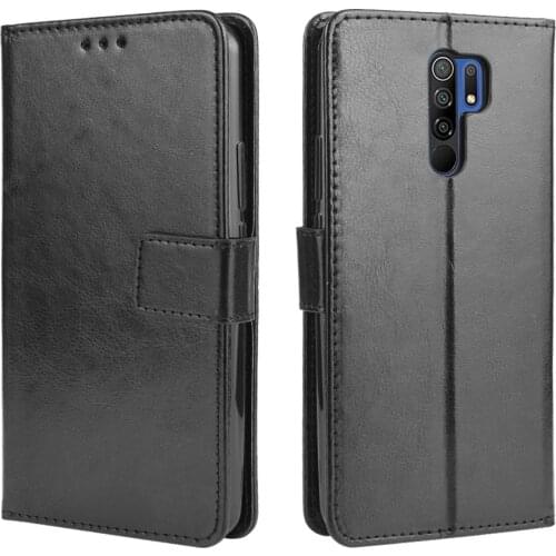 For Redmi 9 Case Premium PU Leather Wallet Leather Flip Case Cover For Xiaomi Redmi 9 Redmi9 M2004J19G