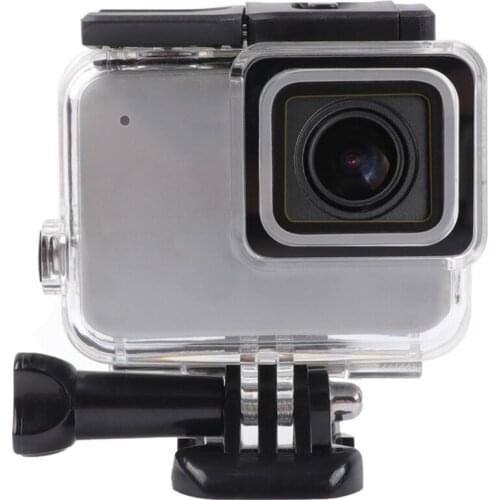 For GoPro HERO7 White /Silver Skeleton Housing Side Hollow Protective Case with Buckle Basic Mount & Screw
