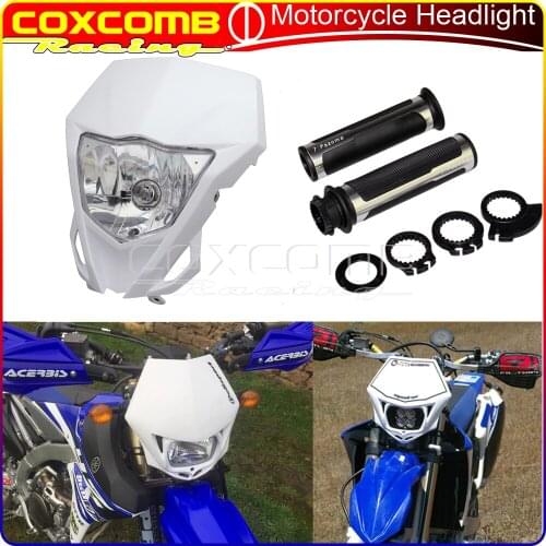Motorcross 12V LED Headlight Off Road MX Enduro Head Light Fairing For Yamaha Suzuki WR250 WR450 TTR125 YZ250 YZ250F Headlamp