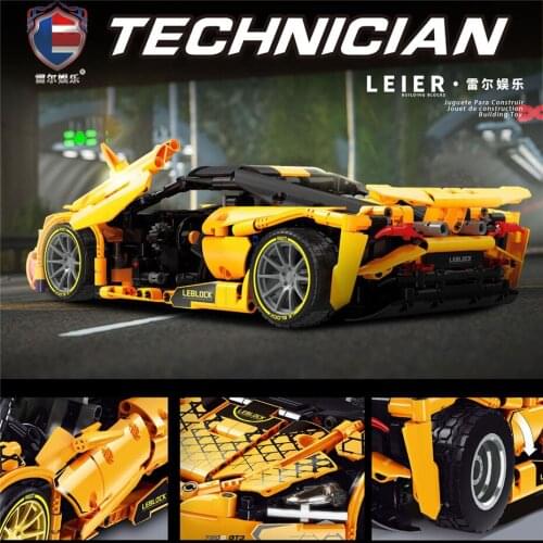 New High-tech Car Series 1128pcs 720S Super Racing Sports Car Building Blocks MOC Bricks Toys For Boys Famous Vehicle Model Kits