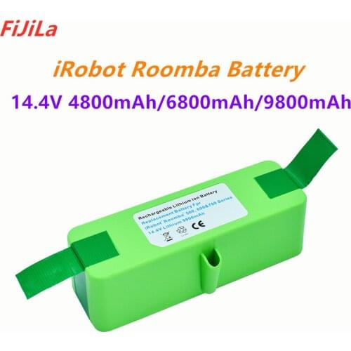 14.4V 4.8Ah/6.8Ah/9.8Ah/ Lithium Rechargeable Battery For iRobot Roomba 500 600 700 800 Series 560 620 650 700 770 780 880