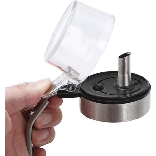 Stainless Steel Oil Bottles Pourers Leakproof Seal Spouts Lid Kitchen Vinegar Sauce Container Nozzle Anti Dust Dispenser Stopper