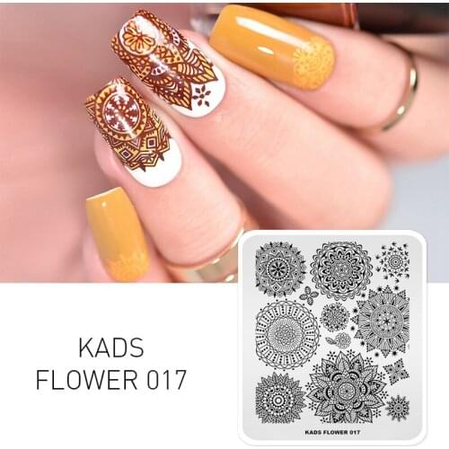 MISSGUOGUO 1pc Stamping Nail And Plate Manicure Template Flowers Serious Fingernail Art Templates Stamper for nail art