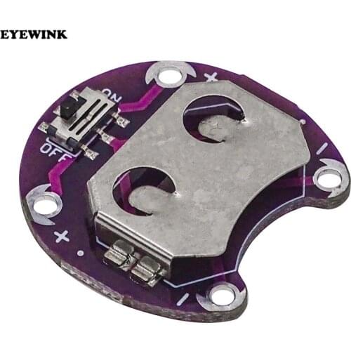 For Arduino LilyPad Coin Cell Battery Holder CR2032 Battery Mount Module