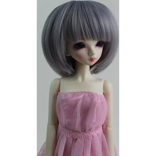 Newest Style 1/3 1/4 1/6 Bjd Wig High Temperature Cute Grey Short Doll Wig Msd SD BJD Hair Wig