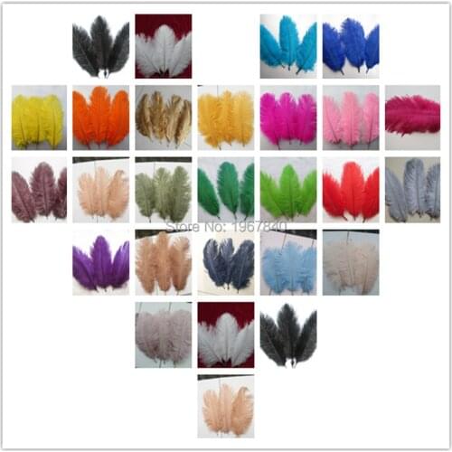Wholesale 100pcs / A lot of beautiful ostrich feathers 15-20cm / 6-8inch multiple colors are available